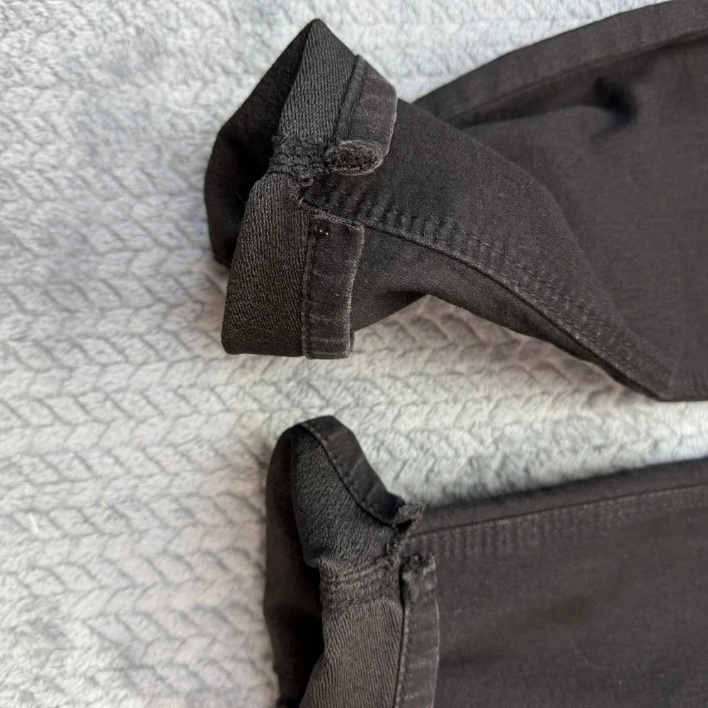 Vintage Genes Black Jeans Mens Slim Fit Black Solid‎ 34x29 Cotton Stretch Modern